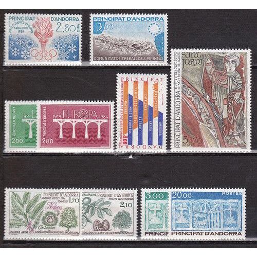 Andorre - Année Complète 1984 -  10 Timbres Neufs**