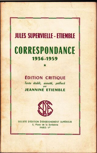 Correspondance 1936-1959