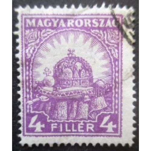 Hongrie N°382a Filigrane Dentelé 15 Oblitéré