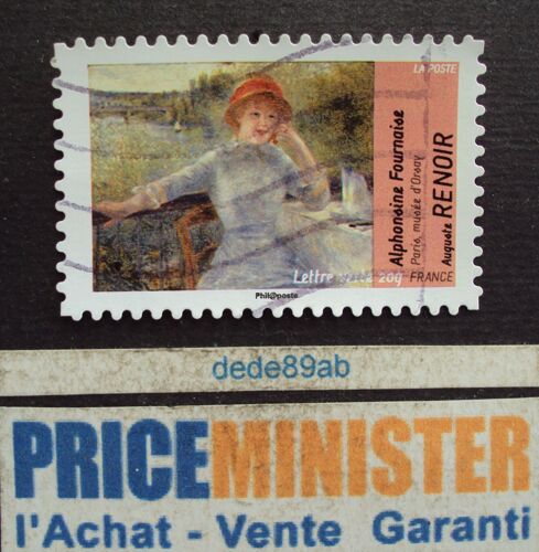 France.. Auguste Renoir : Alphonsine Fournaise . Paris Musée D' Orsay . Oblitéré.