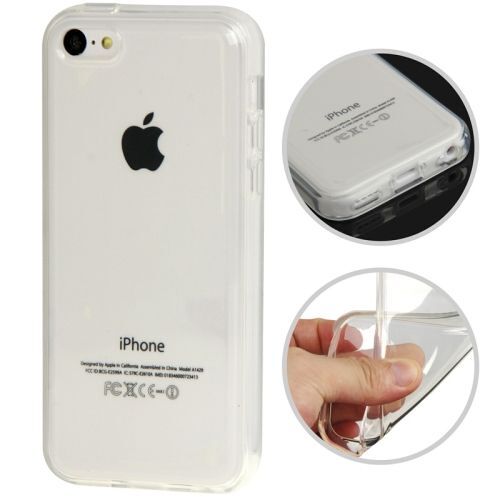 Coque iPhone 5C Housse Silicone Souple Blanc pour iPhone 5C + Film iPhone 5C Offert