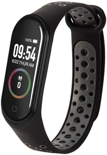 ABYX Fit Lime - Tracker d'activités avec bracelet - silicone - noir - affichage 0.96" - Bluetooth - 26 g
