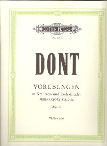 Vorübungen Zu Kreuzer- Und Rode-Etüden Opus 37 Violine