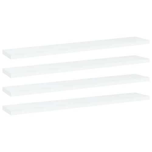 Vidaxl Panneaux De Bibliothèque 4 Pcs Blanc Bois D'Ingénierie