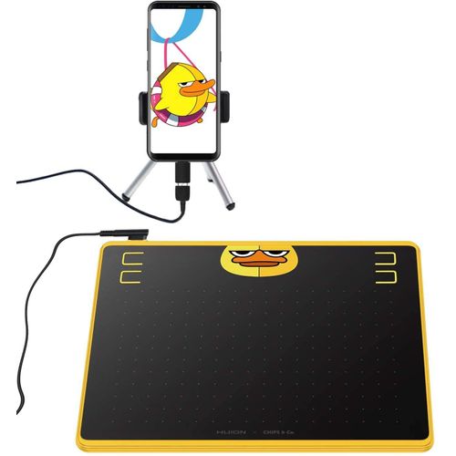 Tablette graphique HUION HS64 4 Express Keys, Compatible avec Mac, PC ou Android Mobile (Chips Special Edition)