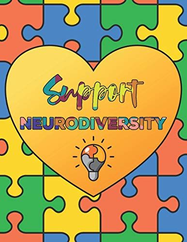 Support Neurodiversity: Autism Awareness Doodle Journal Notebook 8.5x11" With 110 Pages, Blank & Lined For Doodles, Drawing, Writing, Planning, Dreaming