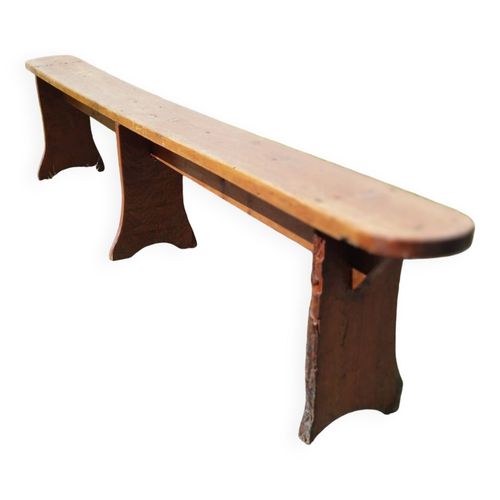 Banc De Ferme Authentique Vintage En Bois Verni Bois