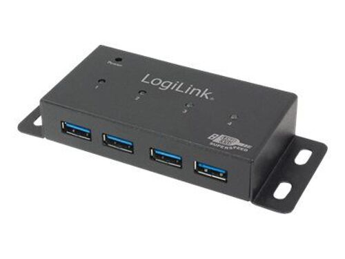 LogiLink USB 3.0 Hub 4-Port - Concentrateur (hub) - 4 x SuperSpeed USB 3.0 - Ordinateur de bureau