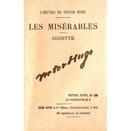 L'oeuvre De Victor Hugo - T189: Les Misérables - (Cosette) N°9