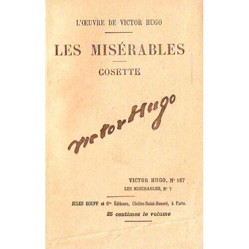 L'oeuvre De Victor Hugo - T187: Les Misérables - (Cosette) N°7