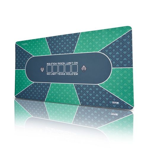 Tapis De Poker-Vevor-1 800 X 900 X 3 Mm-Idéal Pour Les Soirées De Poker À Domicile, Rectangulaire-Vert