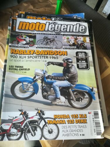 Moto Legende 263 De 2015 Honda 125 Xls,Yamaha 125 Dtmx,Autocyclette Clement,Harley 900 Xlh Sportster,Mortimer,Negrini Cyclos