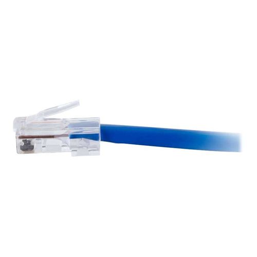 C2G Cat5e Booted Unshielded (UTP) Network Patch Cable - Cordon de raccordement - RJ-45 (M) pour RJ-45 (M) - 30 cm - UTP - CAT 5e - moulé, sans crochet, bloqué - bleu