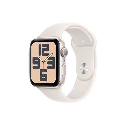 Apple Watch SE GPS (2024) Boîtier en Aluminium Lumière Stellaire 40 mm avec Bracelet Sport Lumière Stellaire S/M