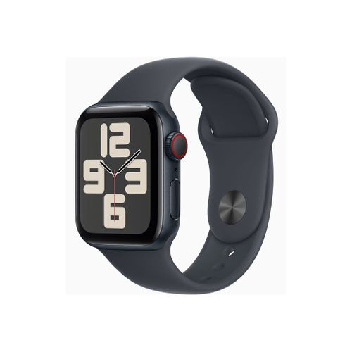 Apple Watch SE (GPS + Cellular) - 2e génération - 40 mm - aluminium minuit - Montre connectée avec bracelet sport - fluoroélastomère - minuit - taille du bracelet : M/L - 32 Go - LTE, Wi-Fi 4...