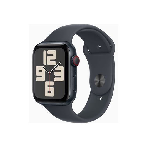Apple Watch SE (GPS + Cellular) - 2e génération - 44 mm - aluminium minuit - Montre connectée avec bracelet sport - fluoroélastomère - minuit - taille du bracelet : S/M - 32 Go - Wi-Fi 4...