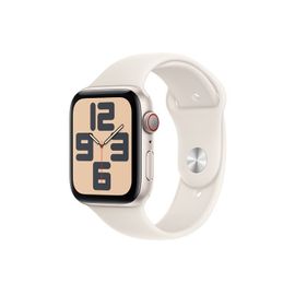 Apple Watch SE (GPS + Cellular) - 2e génération - 44 mm - aluminium droit - Montre connectée avec bracelet sport - fluoroélastomère - droit - taille du bracelet : S/M - 32 Go - LTE, Wi-Fi 4...