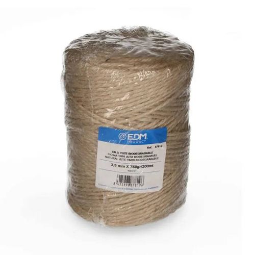 Cordon De Jute Naturel ¿ 3 Brins ¿ 3,5 Mm X 200 M ¿ Biodégradable - 87819