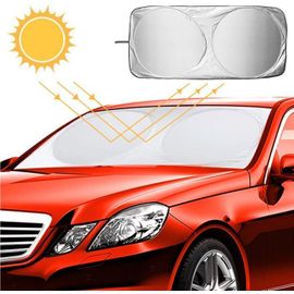 Pare Soleil Couverture Pare-Brise Voiture, Pare-Brise-Soleil, Protection Uv/Chaleur, Universelle Pour Voiture 160 X 85 Cm.