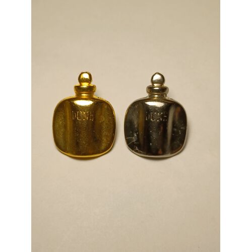 Lot De 2 Pin's Christian Dior Du Parfum Dune,Métal Argenté Et Doré