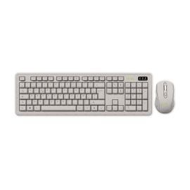 MCL - Ensemble clavier et souris - bioplastique - sans fil - 2.4 GHz - AZERTY - Français - beige terrazzo - Pour la vente au détail - boîte de couleur