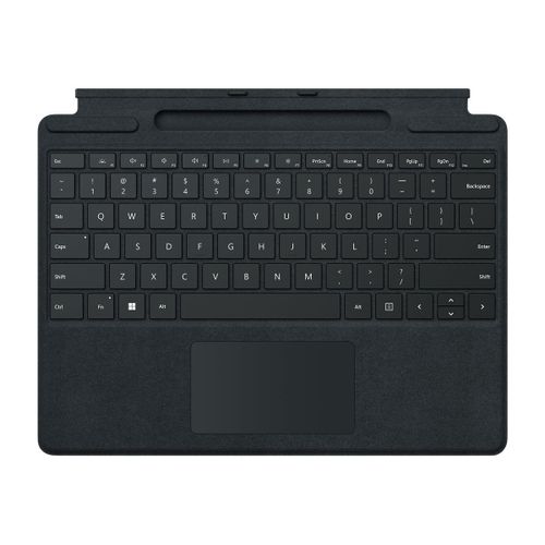 Microsoft Clavier Signature pour Surface Pro - Clavier - avec pavé tactile, accéléromètre, plateau de rangement et de chargement du Surface Slim Pen 2 - AZERTY - Français - noir - pour Surface...