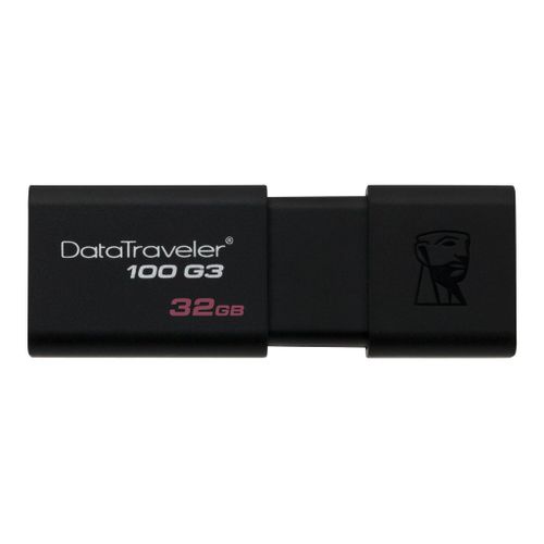 Kingston DataTraveler 100 G3 - Clé USB - 32 Go - USB 3.0 - noir