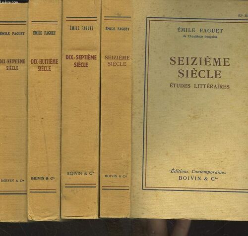 Etudes Litteraires En 4 Volumes. Seizieme, Dix-Septieme, Dix-Huitieme Et Dix Neuvieme Siecles.