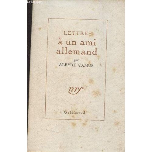 Lettres À Un Ami Allemand