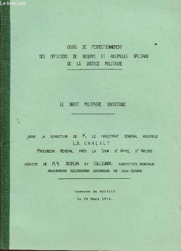 Ledroit Militaire Sovietique.