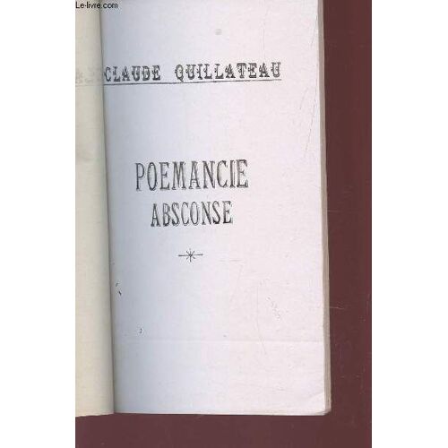 Poemancie Absconse.