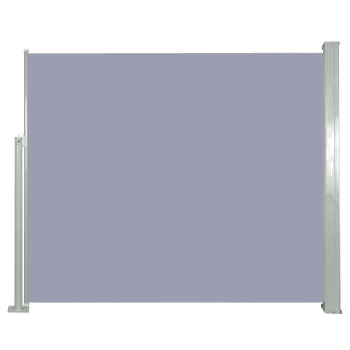 Auvent Paravent Store Brise-Vue Latéral Rétractable De Patio Jardin Terrasse Balcon Protection Visuelle Écran 120 X 300 Cm Gris Helloshop26 02_0007083