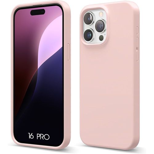 Coque Pour Iphone 16 Pro, Silicone Liquide Protection Slim Légère Anti-Rayures - Rose - E.F.Connection