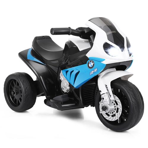 Moto Electrique Pour Enfants À 3 Roues Avec Phare Lumineux Musiques 6 V / 4ah 2,5 Km/H Pour Garçons Et Filles 18-36 Mois Bleu Helloshop26 20_0006709