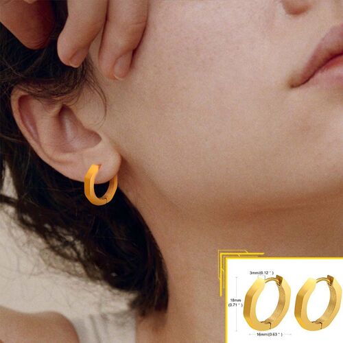 Vnox ¿ Boucles D'oreilles Rondes En Métal Minimaliste Pour Femmes, Boucles D'oreilles En Acier Inoxydable De Couleur Or Chic Pour Femmes Et Filles, Bijoux De Fête Vintage
