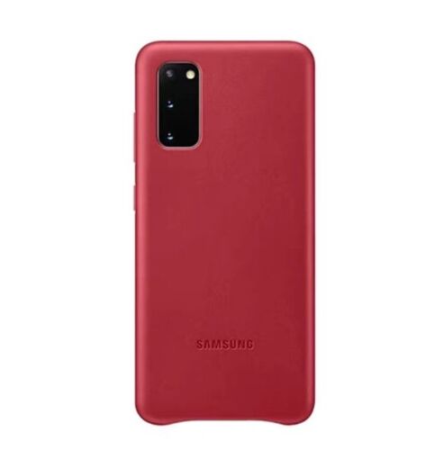 Coque pour Samsung Galaxy S20 de protection téléphone portable - cuir véritable - Rouge