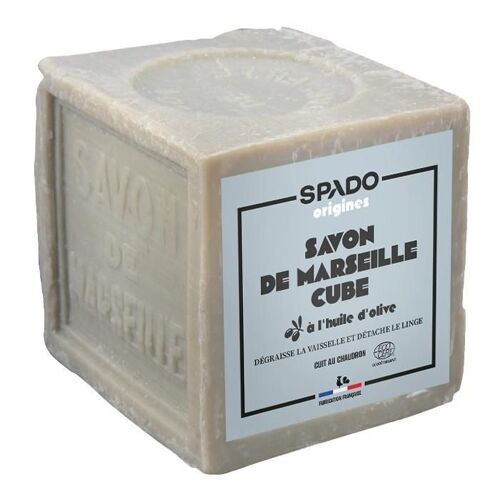 Spado Origines Savon Marseille Cube À L'huile D'olive - Cuit Au Chaudron - 300g 