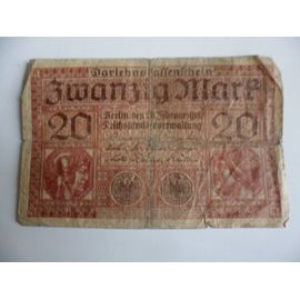 Allemagne Empire Allemand 20 Mark 1918
