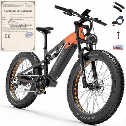 Vélo Électrique - Lankeleisi - Rv800 Plus - 750w - 48v 20ah - 26 Pouces - Orange
