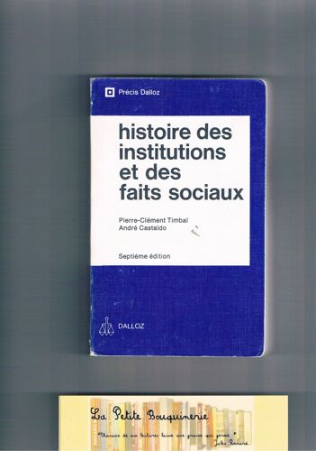 Histoire Des Institutions Et Des Faits Sociaux