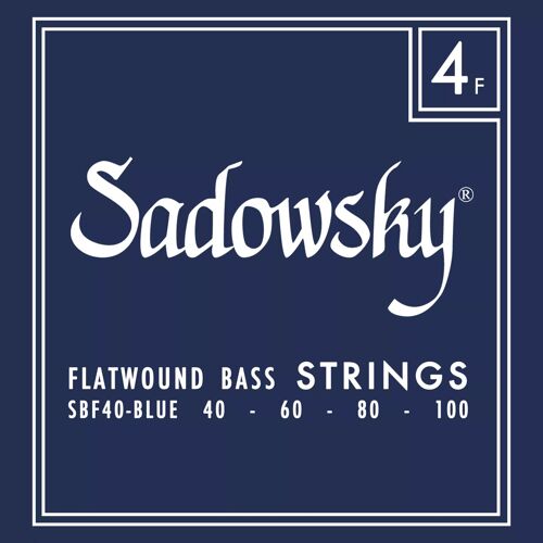 Sadowsky Blue Label Sbf 40 Stainless Steel Flatwound 40-100 Jeu De Cordes Pour Basse Électrique