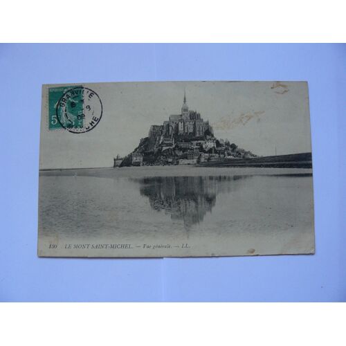 Carte Postale Ancienne De 1909 Du Mont-St-Michel, Vue Générale. Ecrite Au Dos
