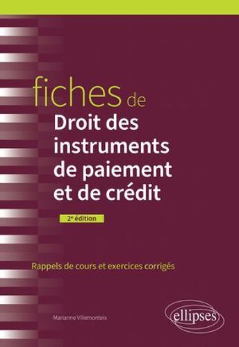 Fiches De Droit Des Instruments De Paiement Et De Crédit