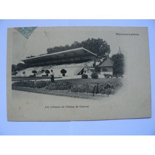 Carte Postale Ancienne Des Tribunes Du Champ De Courses De Maison-Laffitte (1904)