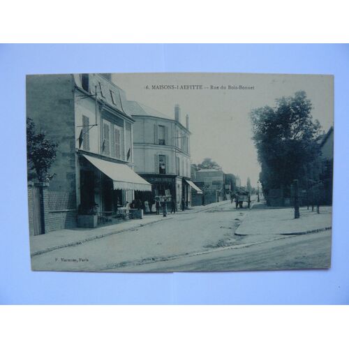 Carte Postale  Ancienne De Maison-Lafitte De 1903, Commerces, Rue Du Bois Bonnet
