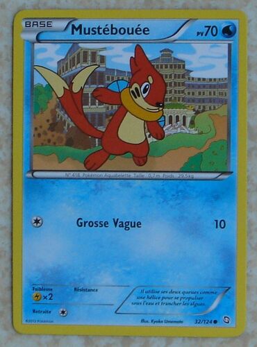 Carte Pokemon Mustébouée 32/124 Pv70 - Base Type Eau - Noir & Blanc Dragons Exaltés 2012