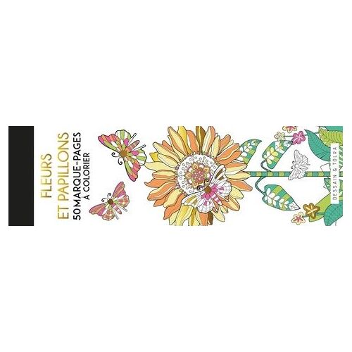 Fleurs Et Papillons - 50 Marque-Pages À Colorier