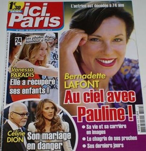 Ici Paris 3552 B Lafont V Paradis C Dion Kate Et William C Bouquet E Malagré M Lorphelin