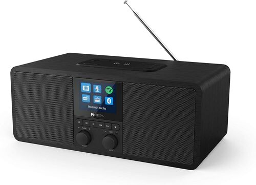 radio internet bluetooth avec Spotify Connect et alarme noir