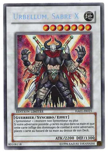 Urbellum, Sabre X (Ha01-Fr025)Secret Rare Etat, Édition Limitée.